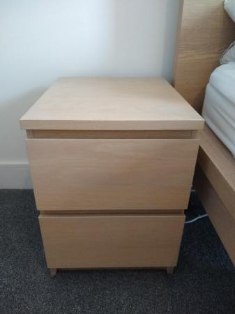 Image 3 of Ikea Malm Double Bed Frame, Sultan Mattress & Bedside Table