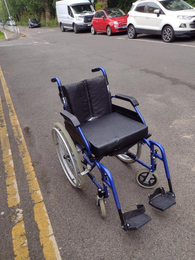 Preview of the first image of Wheel chair self propelled if needed. Top of the range.