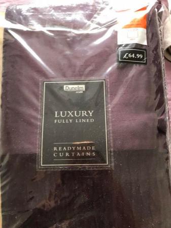 Image 2 of Dunhelm purple curtain brand new in package