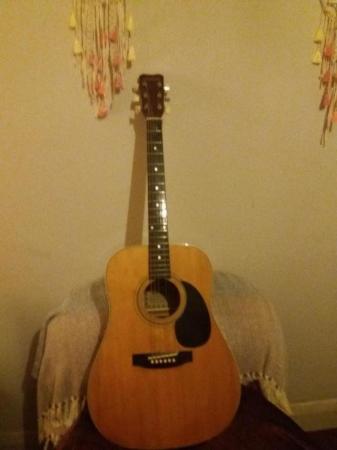 Image 1 of Hohner 6 string guitar accoustic jumbo