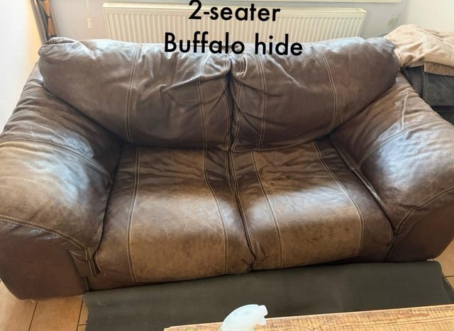 2 & 3 Seater Buffola Hide Sofas — Furniture & Homeware in Benfleet