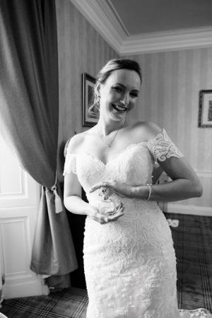 Image 15 of Ronald Joyce wedding dress,size 12 with detachable sleeves
