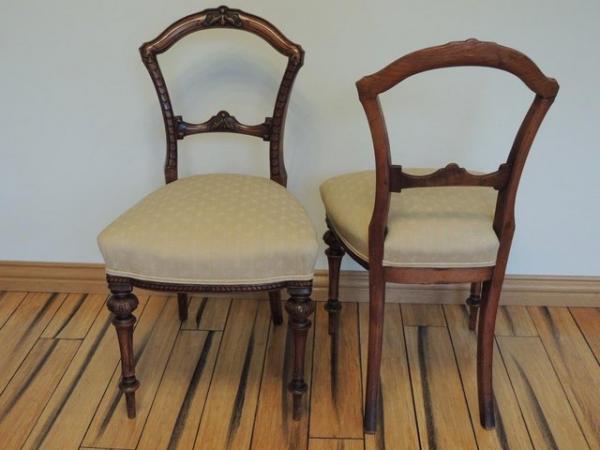Image 5 of Pair of Victorian Walnut Chairs (UK Delivery)