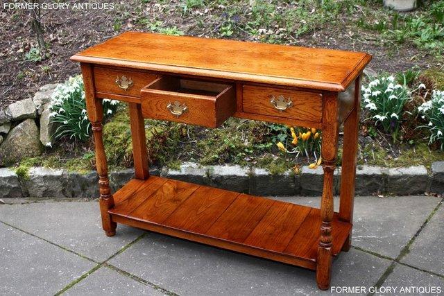 Image 92 of SOLID OAK HALL LAMP PHONE TABLE SIDEBOARD DRESSER BASE STAND