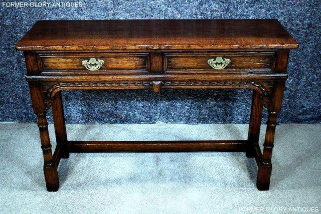 Image 64 of TITCHMARSH & GOODWIN OAK LAMP PHONE HALL CONSOLE TABLE STAND
