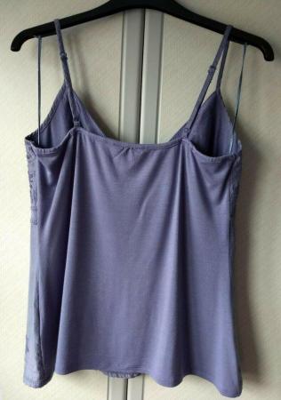 Image 8 of Women's Monsoon Silk Embroidered Summer Cami Top Purple 12