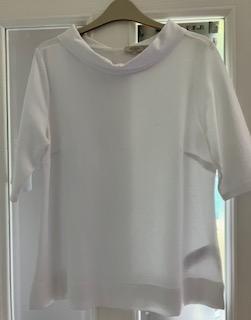Image 2 of Hobbs short sleeved white - front round neck size M