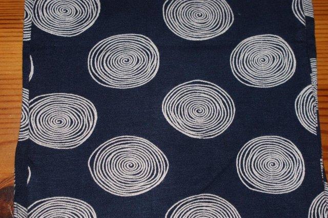 Image 2 of New Navy & White Spiral Scarf by Capri - 17.5 cm by 180 cm