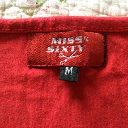 Image 3 of Size M (10-12) Vintage MISS SIXTY Red Long Sleeve Top As New