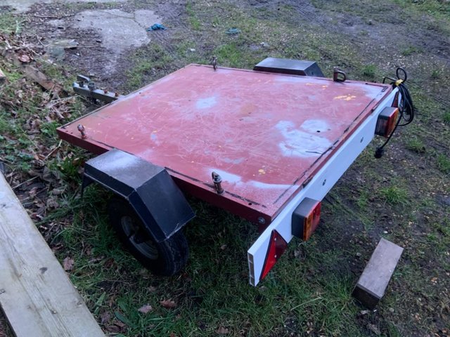 Preview of the first image of Galvanised trailer, flat bed IBC trailer.