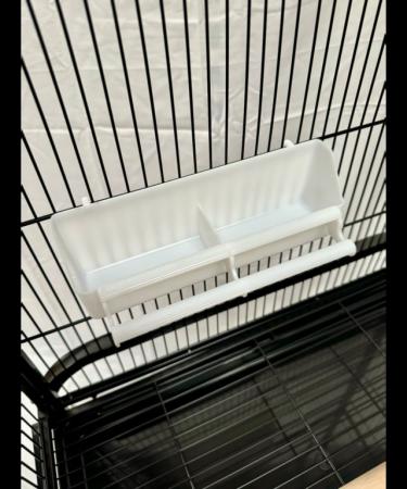 Image 3 of Parrot-Supplies Florida Parrot Cage With Stand Black