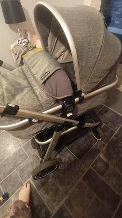 Image 2 of mini uno travel system boy clothes and swing bouncer