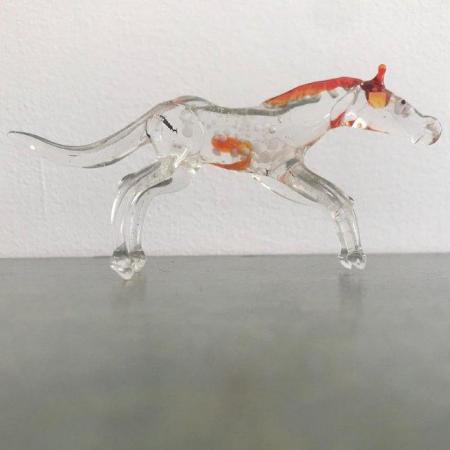 Image 3 of Vintage 1960's handmade glass horse, repair.