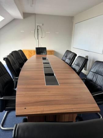 Image 2 of Wooden office table with 10 chairs
