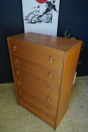 Image 14 of Mid Century 1960s Chest of Drawers Tallboy for Stag