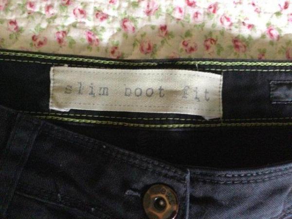 Image 5 of Vintage NEXT 12L Slim Bootcut Jeans, Jet Black, Stretch