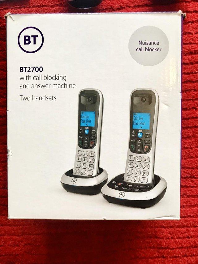 Preview of the first image of BT 2700 cordless home phones - pair as new X 2.