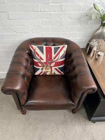 Image 3 of FLEMING & HOWLAND Chesterfield club armchair.