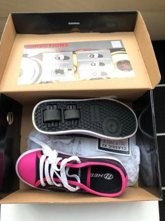 Image 1 of Wheeled shoe Size 1 Colour Pink Black andWhie