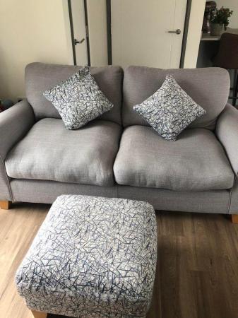 Image 2 of Large two seater settee and footstool
