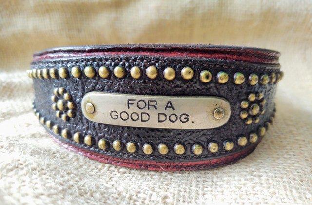 Image 3 of Rare Antique Leather Dog Collar