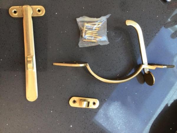 Image 1 of Solid brass Suffolk door latches