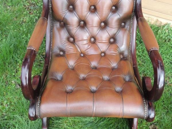 Image 10 of Antique Brown Chesterfield Rocking Chair (UK Delivery)