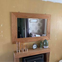 Image 1 of large over mantle mirror