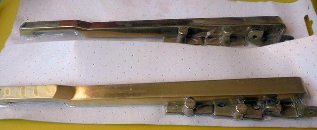 Image 3 of NEW PAIR OF GOLD METAL FINISH WINDOW STAYS
