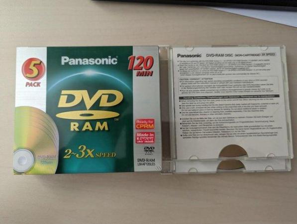 Image 1 of Panasonic DVD RAM Discs 120 Mins x 7