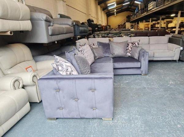 Image 7 of Titan corner sofa in Festival Steel/Grey Mix fabric