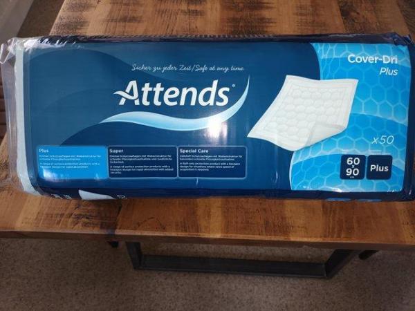 Image 1 of Attends Cover-Dri Plus 60cm × 90cm absorbent sheets.