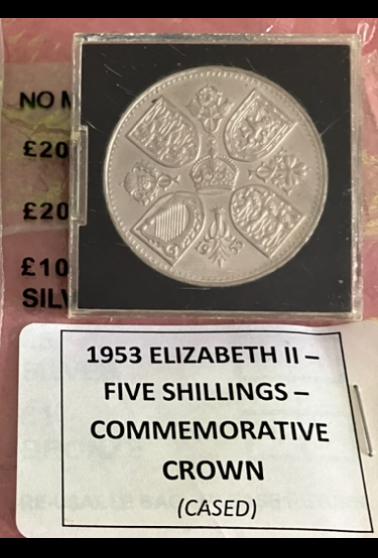 Preview of the first image of 1953 Five Shillings Commemorative Crown.