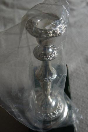 Image 1 of Silver plated 9" candlestick by Ianthe