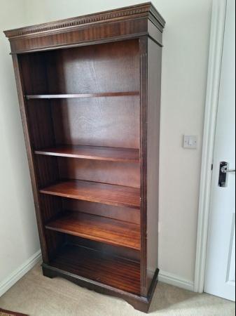 Image 2 of Mahogany Style Bookcase with five shelves.