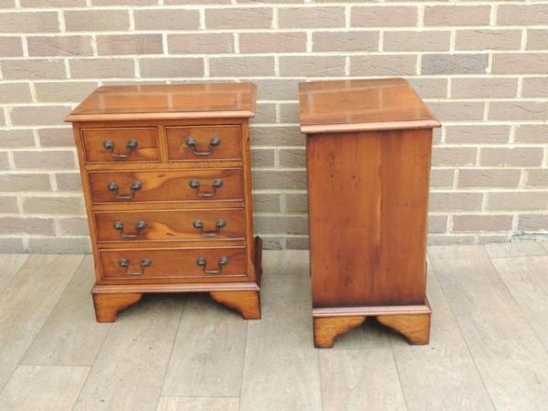 Image 16 of Pair of Burr Bedside Tables (UK Delivery)