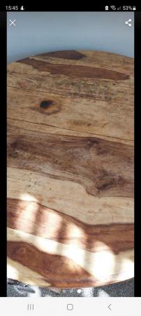 Image 1 of Coffee table..round sheesham wood coffee table..