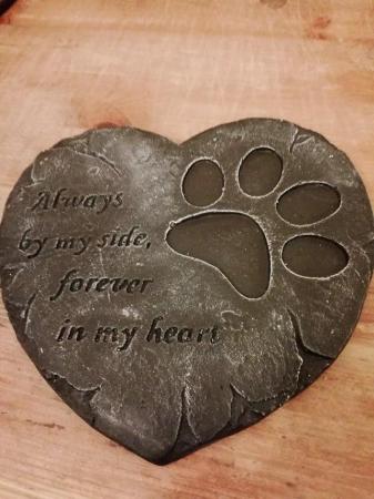 Image 2 of Animal Memorial Plaque HEART handmade