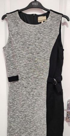 Image 11 of New Phase Eight Charlotte Colour Block Dress Grey Marl 12