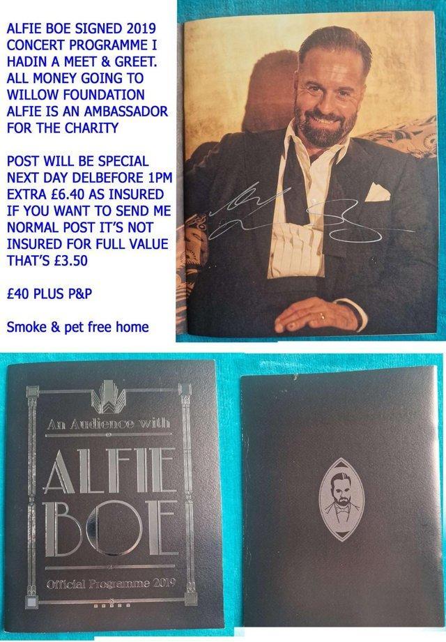 Preview of the first image of ALFIE BOE SIGNED 2019 PROGRAMME.