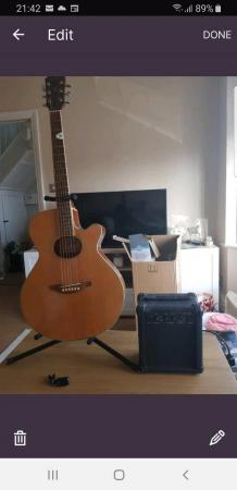 Image 1 of Acoustic electric guitar..Daion guitar with a burswood G10 a