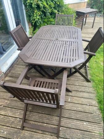 Image 2 of Garden Table & Four Armchairs for sale. Ready to use!