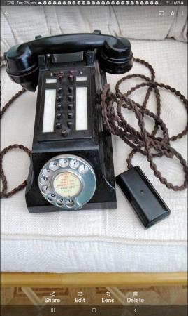 Image 2 of Telephone. Long Black Bakelite