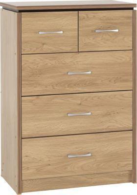 Image 1 of Charles 3&2 drawer chest in oak