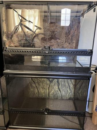 Image 2 of 4 Exoterra vivariums with heat mats for sale .