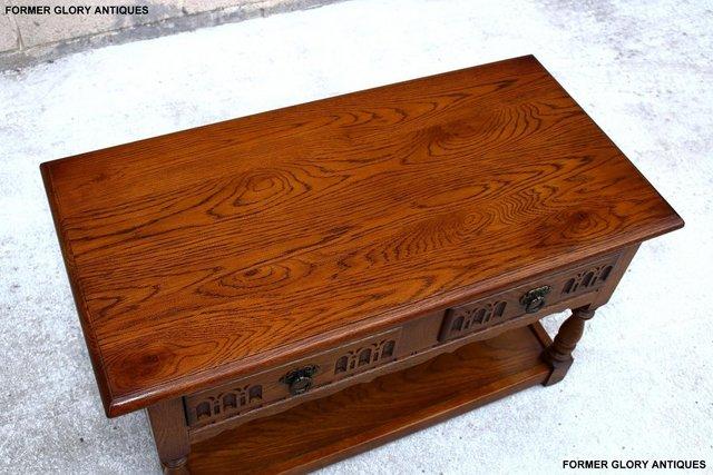 Image 21 of OLD CHARM LIGHT OAK TWO DRAWER OCCASIONAL COFFEE TABLE STAND