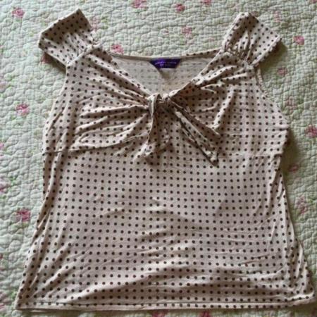 Image 1 of DOTTY P’s Dotty Wide-Strap Cap Sleeve Top sz18, Comfy