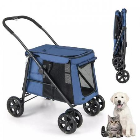Image 6 of Dog Stroller Foldable with pockets & skylight.