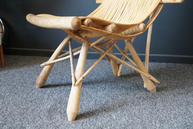 Image 13 of Mid Century 1970s Ash & Wicker Lounge Chair