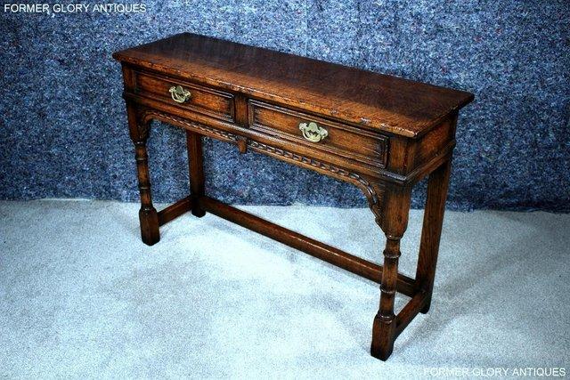 Image 19 of TITCHMARSH & GOODWIN OAK LAMP PHONE HALL CONSOLE TABLE STAND